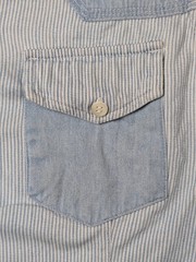 Vtg. 1980s-1990s Womens Bonjour Striped Denim Vest Size Large Western Boho Style