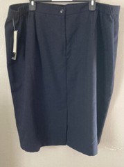 Requirements Vintage Polyester Rayon Navy Skirt NWT 26W