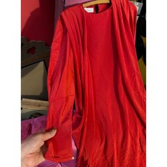 Vintage Esthers Paris New York Red Cape Dress Long Sleeve Formal Size 11