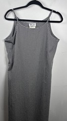VTG Amy Too Gingham Midi Slip Dress 90s Grunge Cottagecore Spaghetti size 18.5