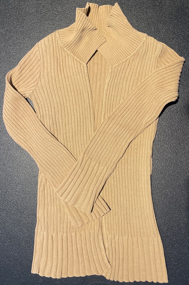 Vintage WET SEAL Top Women’s Tan Long Sleeve VTG Cardigan LS Sweater