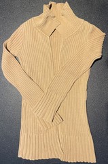 Vintage WET SEAL Top Women’s Tan Long Sleeve VTG Cardigan LS Sweater