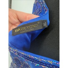 Babeyond XL Vibrant Royal Blue Beaded Fringe Flapper Dress