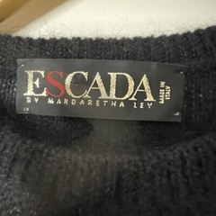 VTG Escada By Margaretha Ley Black Knit Long Sweater Women Size EU 36 /US Med