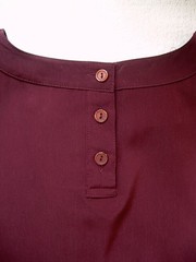 VINTAGE 90s WORTHINGTON SHORT-SLEEVED SECRETARY BLOUSE~DEEP RED~SZ M~NEVER WORN