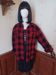 Vintage 1990s Red and Black Plaid Grunge/ Punk 100% Virgin Wool Pendleton Shirt