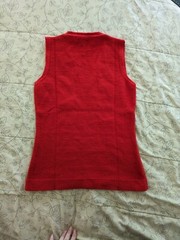 Vintage 90’s Lambs Wool Red Sweater Vest Made In Italy 14.5×22