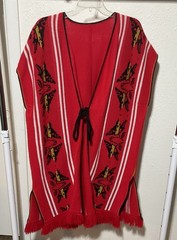 Vintage 1970s Knit Poncho One Size Fits Most.