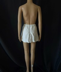 Patty Woodard 1970s Vintage WHITE WAFFLE WIDE LEG Tennis SHORT SHORTS – S/M