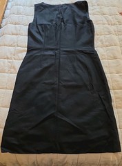 Vtg 60s 70s Unbranded Womens Mod Dress Black Sleeveless. Medium