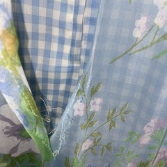 Vintage Dress XS Gingham Blue White Maxi Cottagecore USA Union Made Feminine