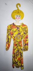 Mushroom Betty Hartford Dress 1960’s True Vintage Hippie Twiggy Mod 60’s Clothes