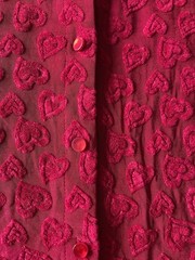 Vintage 90s Self Esteem Heart Print Button Shirt Size Large Valentines Day Y2K