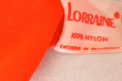 Vintage Sz M Modest Lorraine Red Full Length Nylon Robe EUC Grannycore