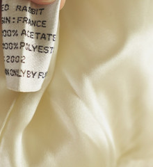 Vintage Wilsons Leather Rabbit Fur Coat Womens Large Cream Cropped