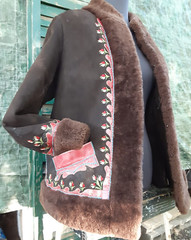 Vintage Penny Lane Sheepskin & Leather Coat Iceland Poland S