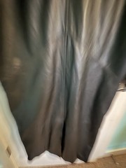 Jacqueline Ferrar Vintage Medium Trench Coat 1980s-90s Black Genuine Leather