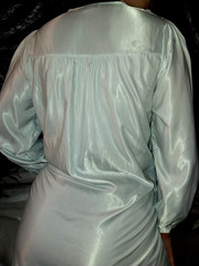 80S SATIN SHINY MINT ANASTASIA NIGHTGOWN VICTORIAN NIGHTGOWN EMBRD GOWN SEARS 42