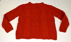 VTG Nieman Marcus Womens Wool Sweater Size M 60s Burnt Sienna Chunky Made Italy