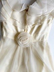 Vintage Pale Yellow Lorrie Deb Gown, Ruffles, Prom Dress