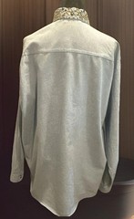 ST. MAARTEN Dallas TX USA VTG Ornate Sparkle Western Flair Denim Shirt L *READ