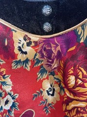 Vtg Inner Most FLORAL CAMISOLE WITH VELVET TRIM STUNNING SM SWC.