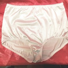 Vtg Panties Shiny Silky Smooth Nylon Gusset Size 9 2XL Sissy Sexy Granny Panty