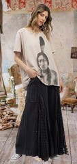 Blue Velvet Free Style Anthropologie Vintage boho t-shirt top blouse shirt XL NW