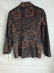 Harve Benard Blazer Vintage 90s Velvet Paisley Womens Size 8 Cotton Spandex NWT