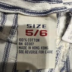 Vintage 90s Unionbay Blue White Striped Denim Shorts High Waisted Streetwear 5/6