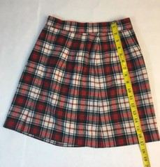 Vintage Pendleton Crepe Lined Wool Plaid Mini Skirt 26″ Waist Tartan