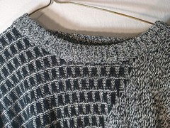 80s Vintage Womens L Geometric Print Crew Neck Sweater Expressions