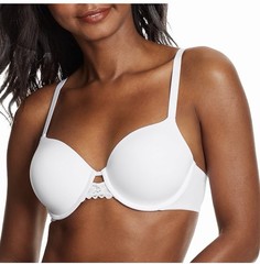 Maidenform Women’s One Fab Fit Underwire, Microfiber T-Shirt, 38B, White