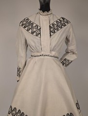 ANTIQUE CIVIL WAR ERA 1860’S 3 PC WALKING SUIT DRESS W BRAID DETAILING