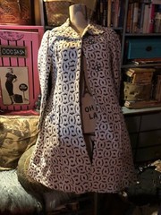 DAYTONS OVAL ROOM Couture Elegant Vintage Black+White Coat Size S