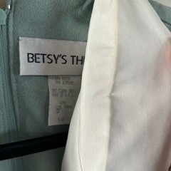 Vintage 90s Betsy’s Things Green Vest Collared Dress Sz 9/10 Women’s USA Made