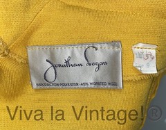 60s Vintage JOHNATHAN LOGAN mod mcm Knit Designer Dress Fabulous Color!