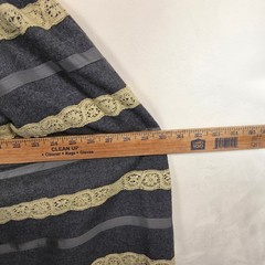 Jenni & Lizzi Dress Womens XXS Grey Wool Lace Cottagecore Whimsigoth Romantic