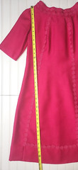 Vintage 70s Silvia Ann Pink Sheath Dress Womens Size 10 Knee Length Flowers