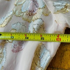 Patra Pink Gold Blush Metallic Floral Dress Womens Size 7/8