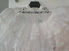 Vintage Western Collection Styles White Wedding Style Dress Petite W/ Belt NOS