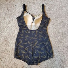 Vintage 60’s Robby Len Bullet Bra Black Gold Swimsuit