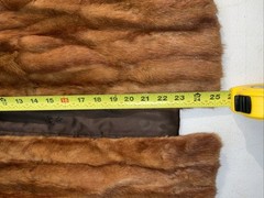 Vintage 1950s Mink Fur Cape Stole Jacket Furs by Kleinman Honey Blonde Brown