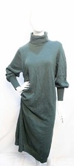 NWT Ted Baker Aavvaa Knitted Dress With Ruched Side Detail Sz 3/US 12 Green $285