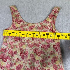 Vintage Laura Ashley UK Floral Linen Dress Cottagecore Romantic Midi Size US 8