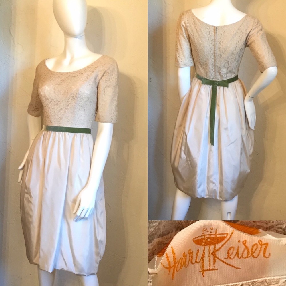 VINTAGE 1950’s Harry Keiser Lace Party Dress S