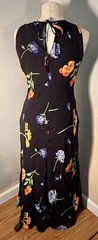 Vintage 90s Donna Ricco New York Slinky Floral Sexy Maxi Dress Size 6 Rayon