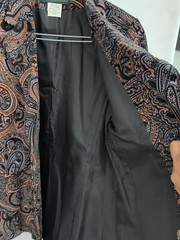 Harve Benard Blazer Vintage 90s Velvet Paisley Womens Size 8 Cotton Spandex NWT