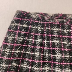 Ann Taylor Poly Wool Blend Skirt, Size 10 90s Pink Black White 28″ Waist