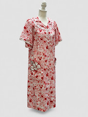Vintage Kelly Reed Floral House Dress Duster Nightgown Pearl Button Front Sz S
